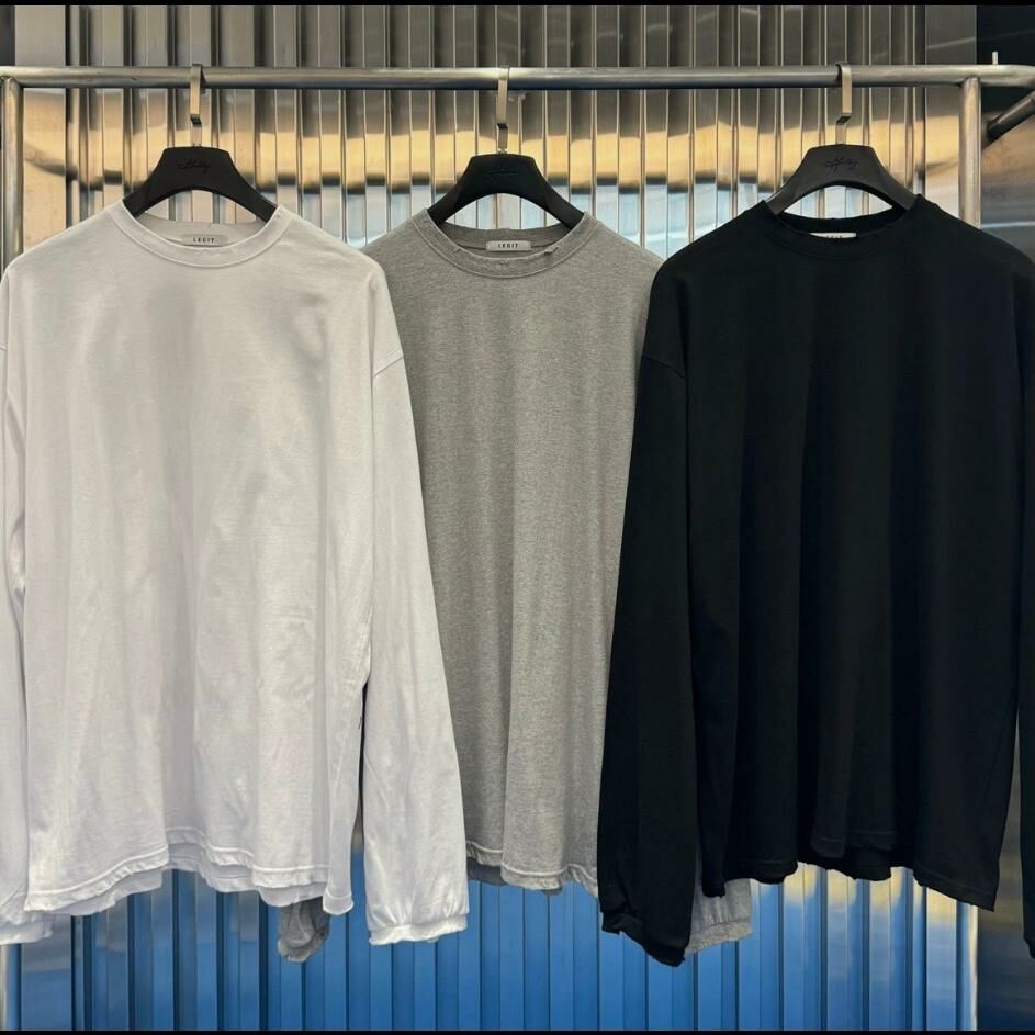 淨色破邊長袖衫 LEGIT-T021