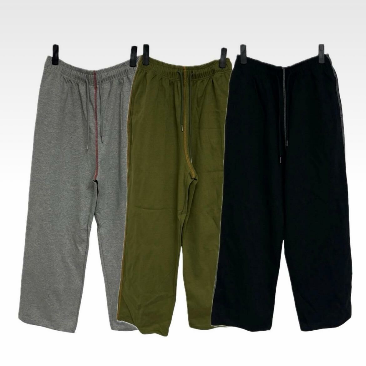 明線棉質可束腳鬆身褲 LEGIT-P025