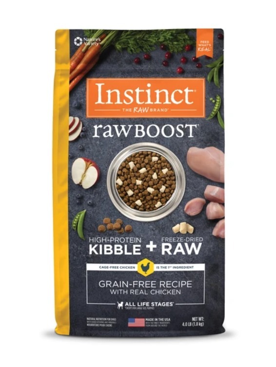 Instinct Raw Boost 生肉無穀物成犬雞肉乾糧(21lb)