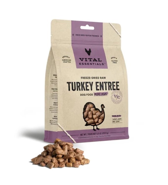Vital Essentials 凍乾肉粒火雞肉配方主食糧 (犬用) (14OZ)