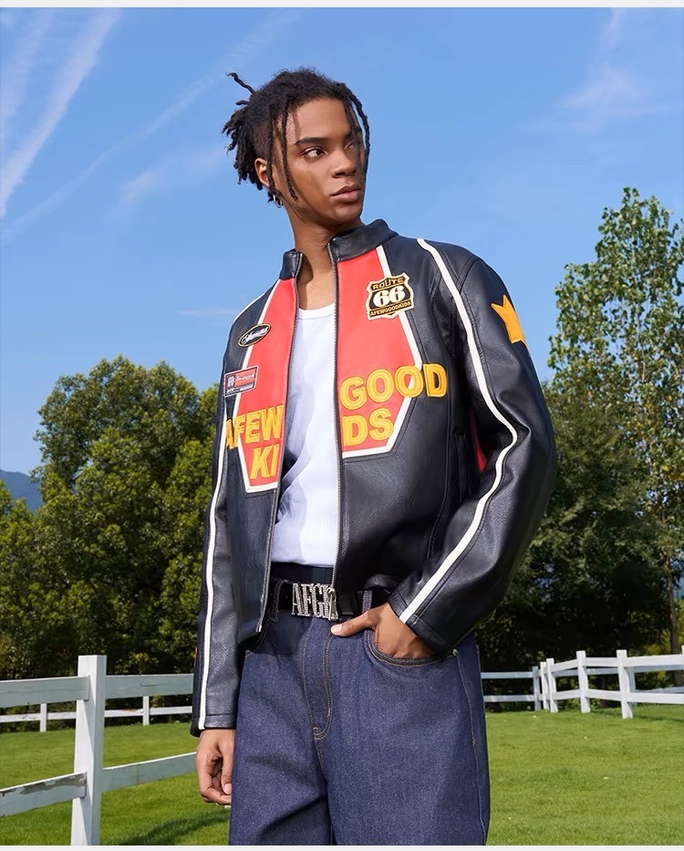 AFGK 徽章拼接皮衣 A FEW GOOD KIDS