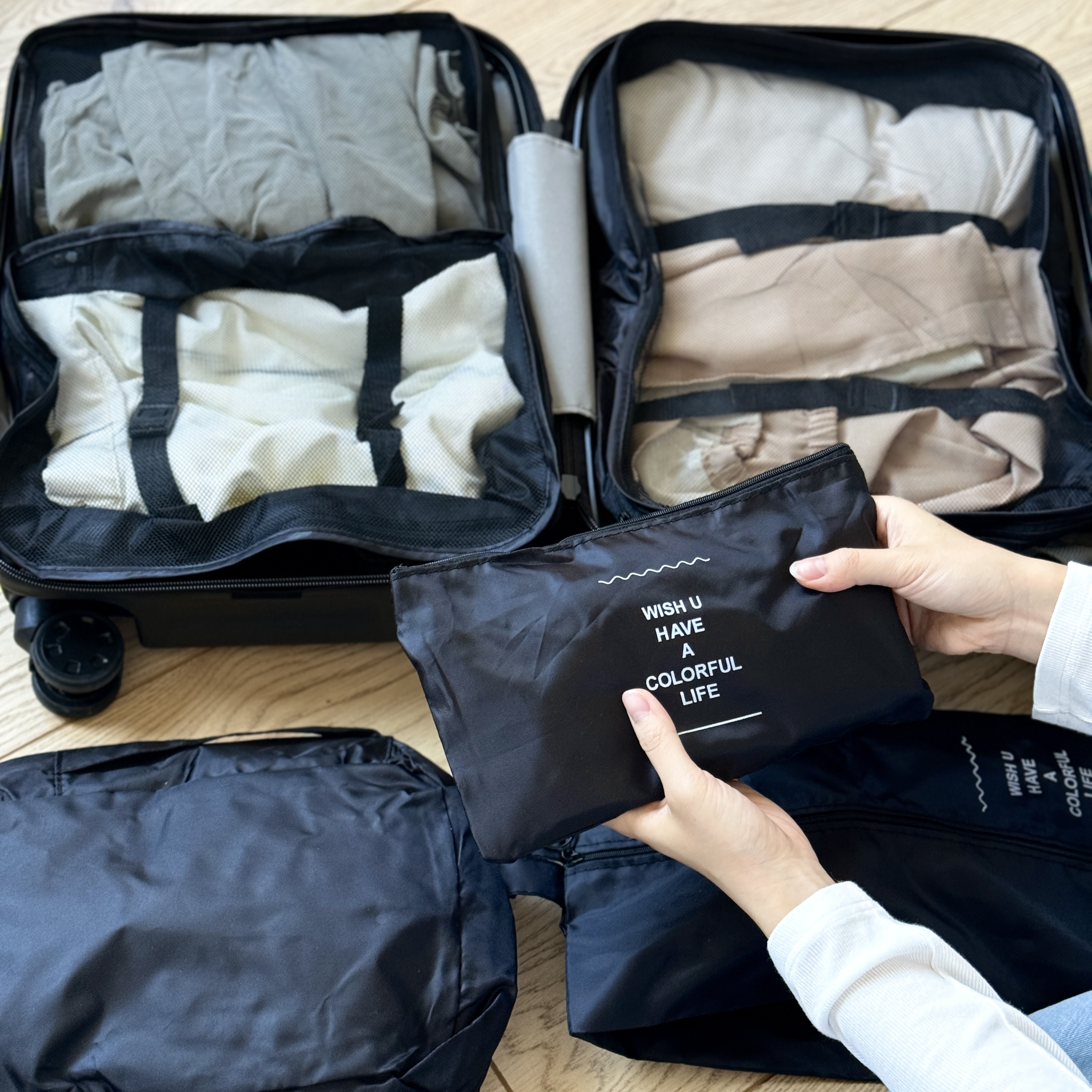 防水輕便旅行收納七件組