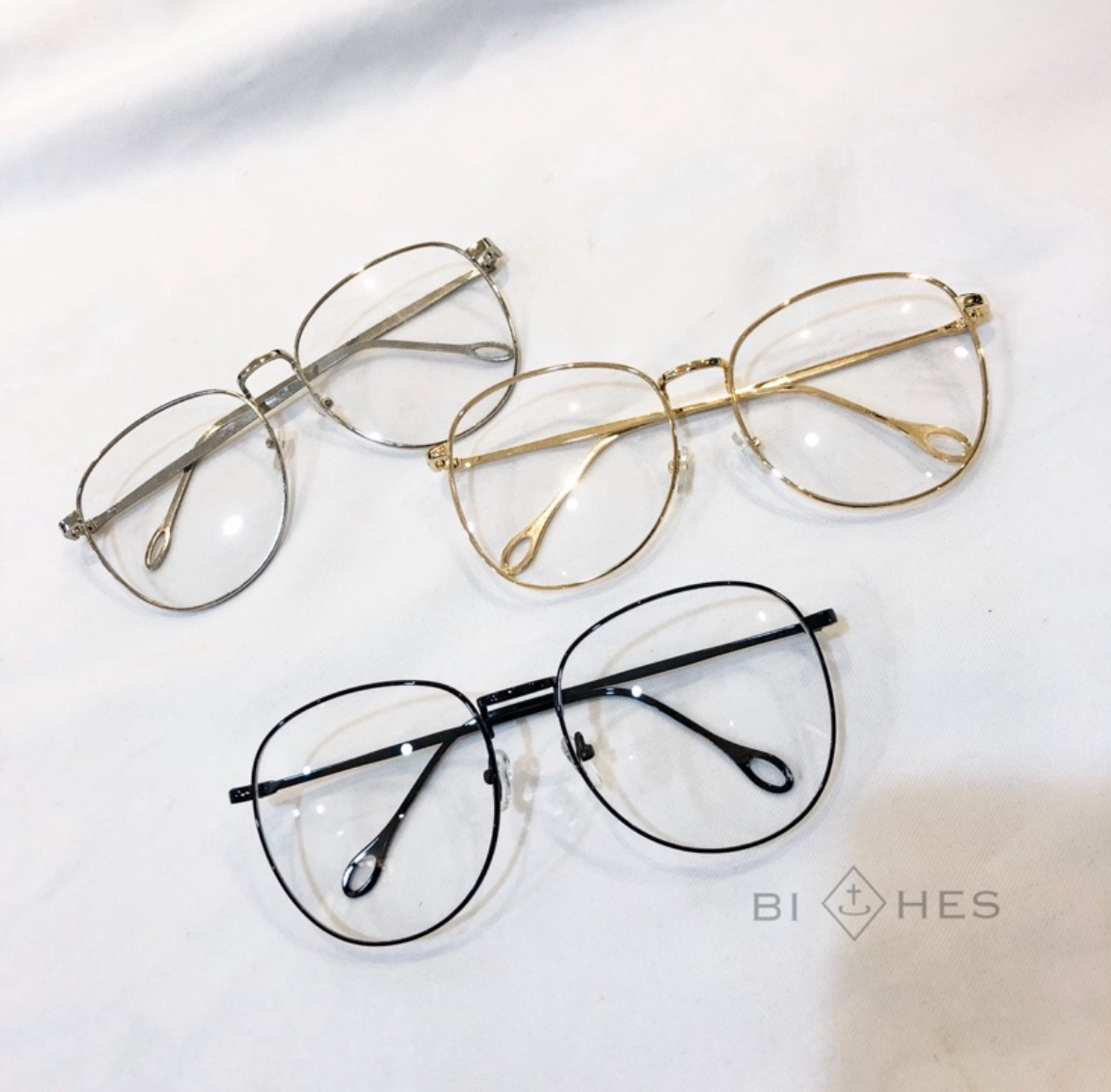 復古金屬大圓框眼鏡(J00021)