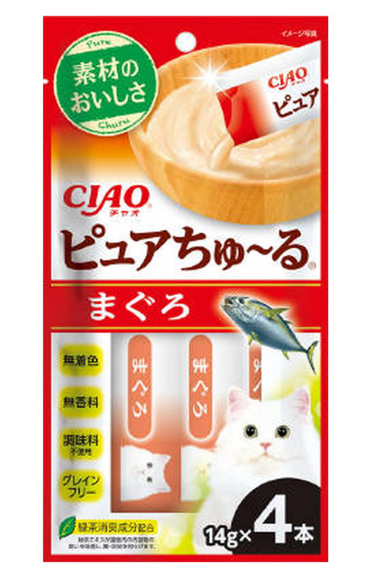 CIAO 唧唧醬．Pure Churu 吞拿魚醬14g x 4支