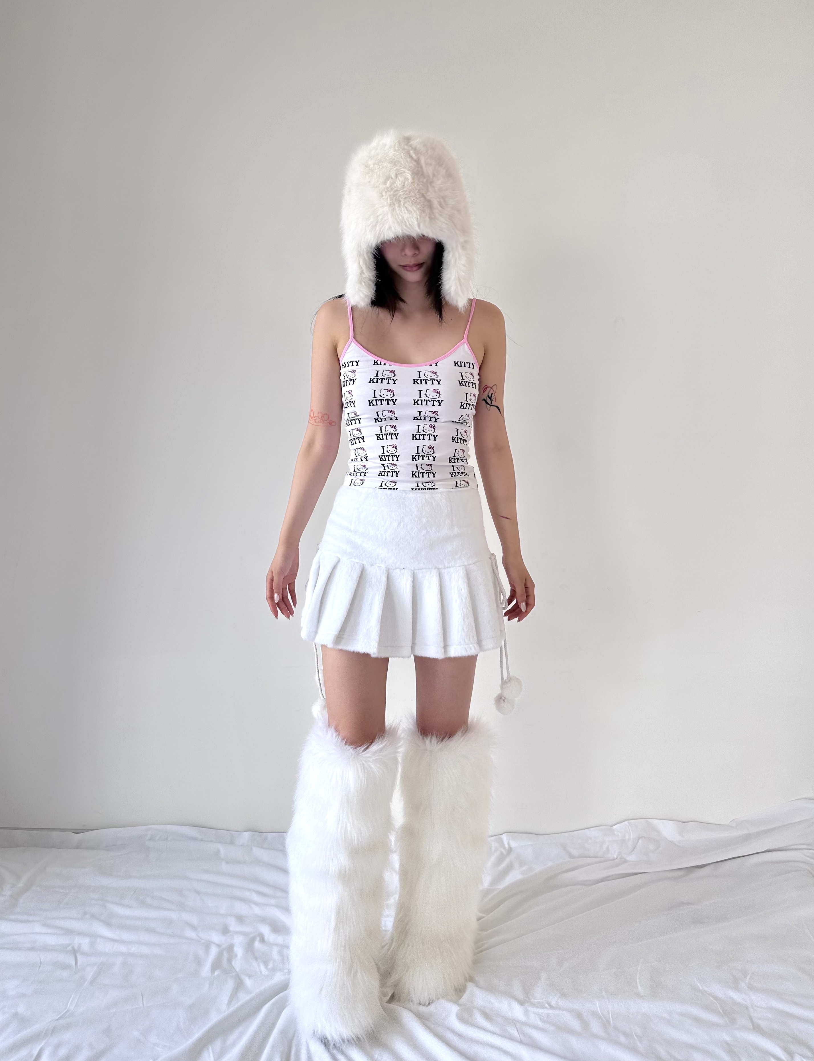 ArtByTastybabe 我愛KITTY 可愛辣妹款 修身細肩背心