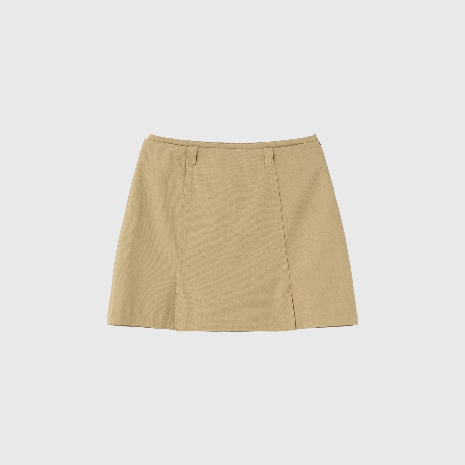 [GENERAL IDEA] LOW-RISE COTTON SLIT MINI SKIRT