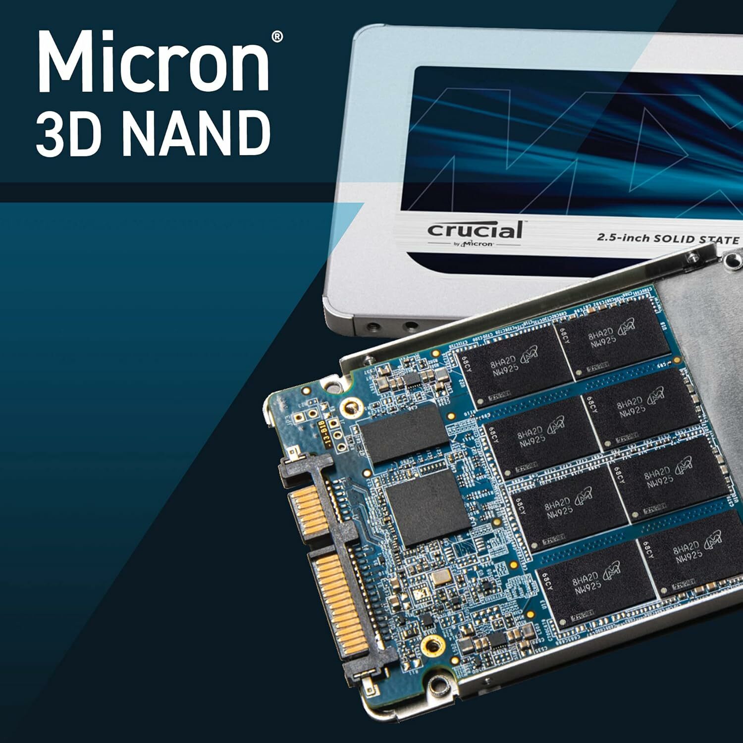 Crucial MX500 3D NAND SATA 快閃記憶體 2.5 吋 內接 SSD 高達 560MB/s