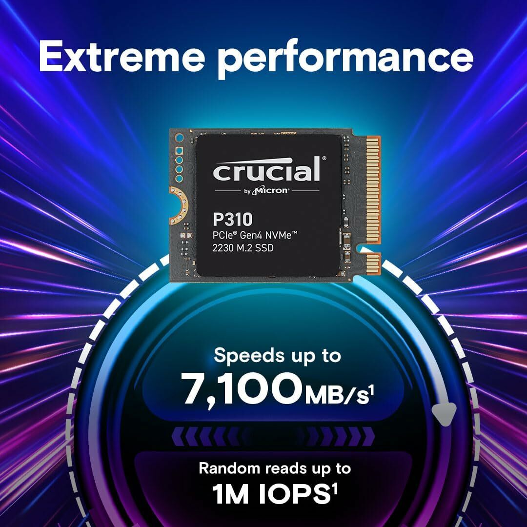 Crucial PCIe Gen4 2230 NVMe M.2 SSD - 高達 7,100 MB/s