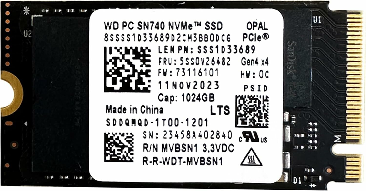 Western Digital WD SN740 M.2 2230 PCI-e 4.0 Gen 4x4NVME SSD - 1TB / 2TB