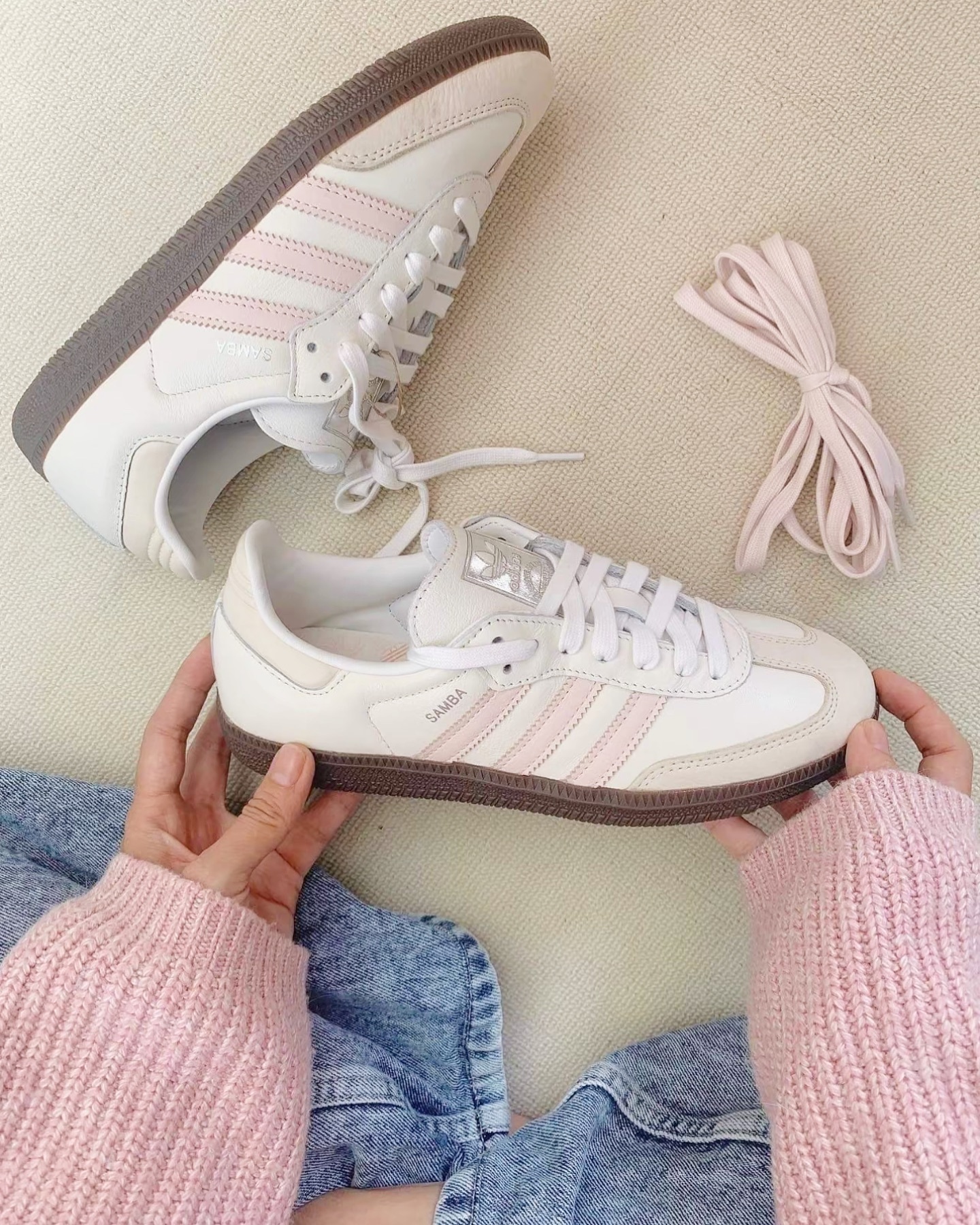 ADIDAS  Samba OG White Light Pink 淺粉 IH2751