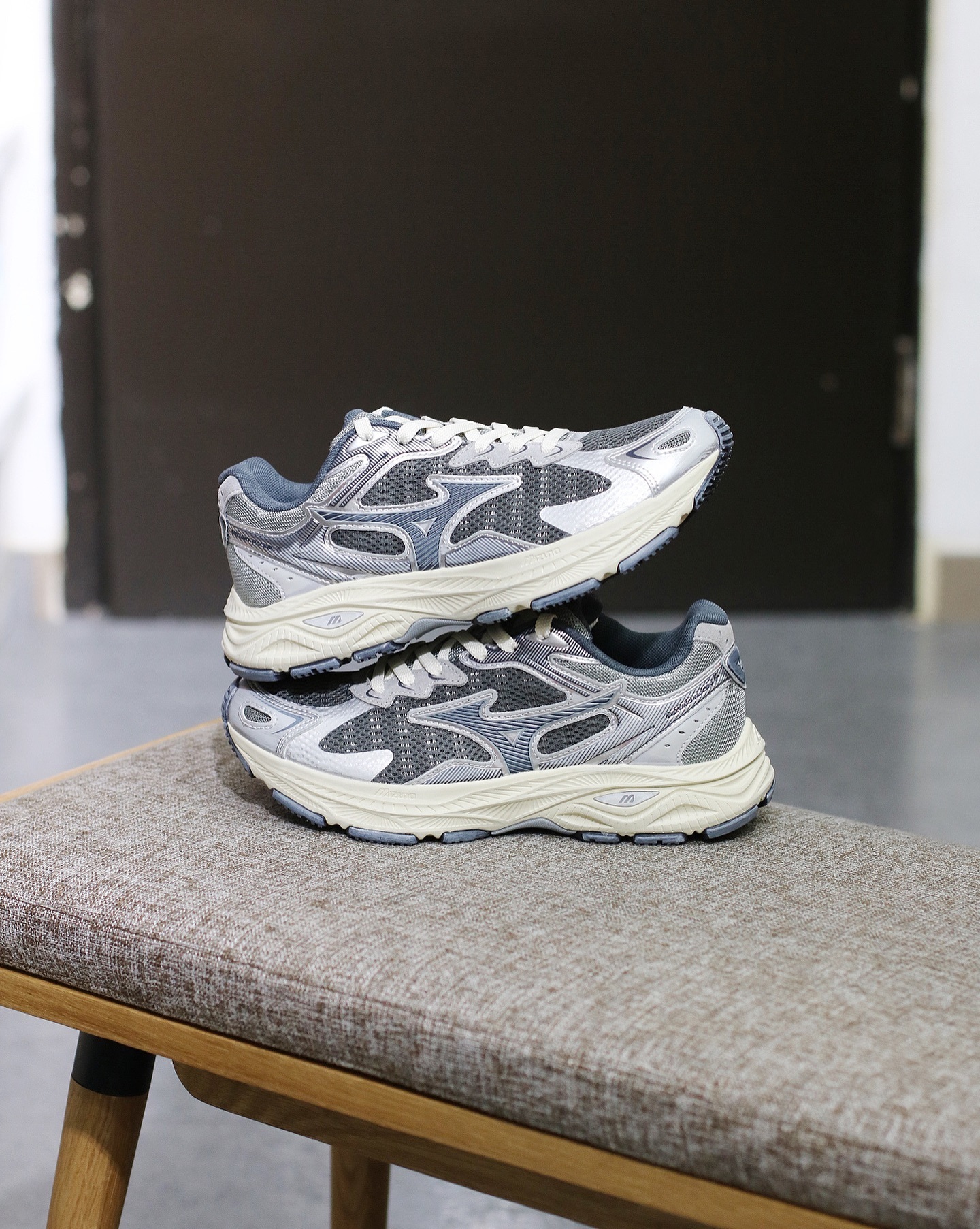 Mizuno Racer S Vintage Navy Sliver 復古做舊藍灰
