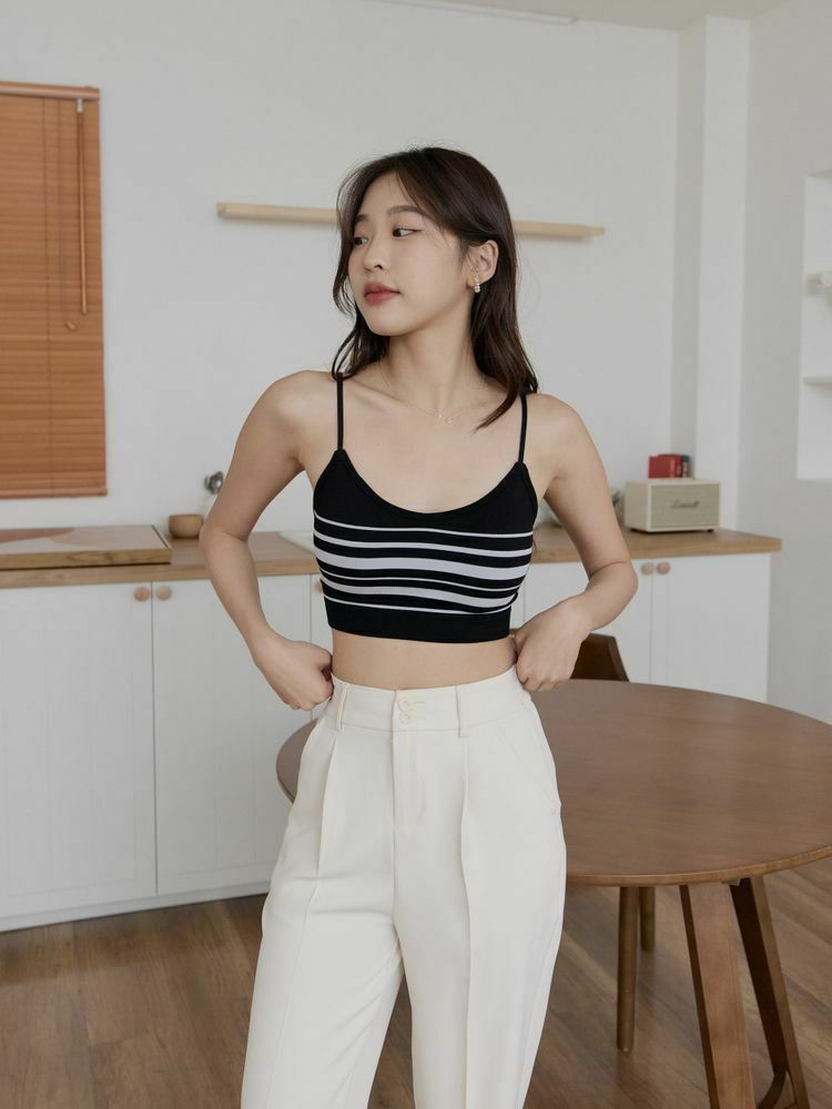細針織彈性條紋Bratop(短版)