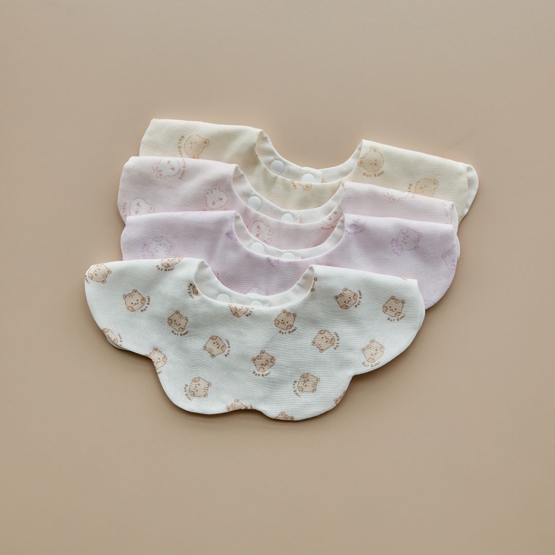 Pastel彩筆綿綿人物系列 - 方形口水巾/四重波浪口水巾