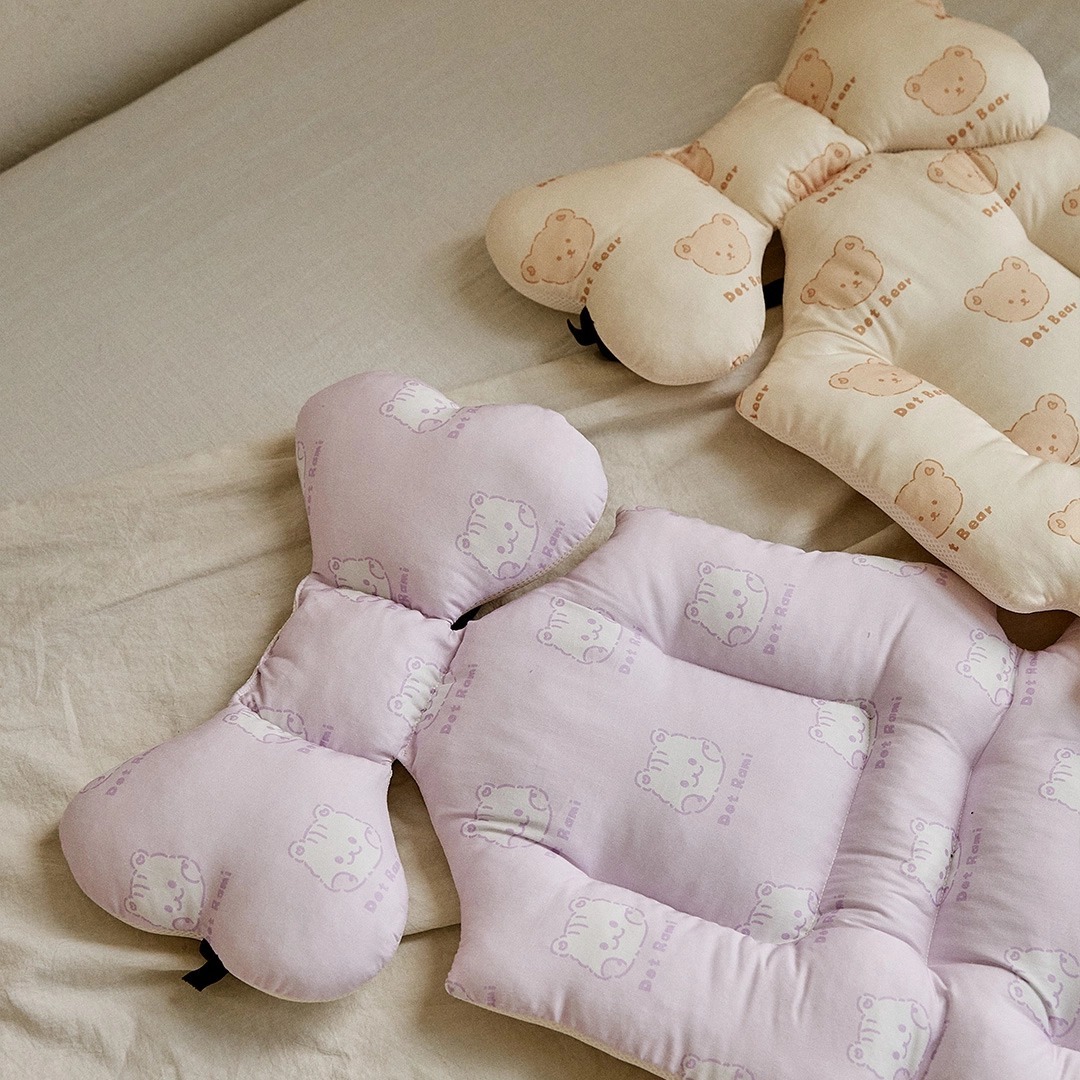 Pastel彩筆綿綿人物系列-嬰兒車墊連頸枕