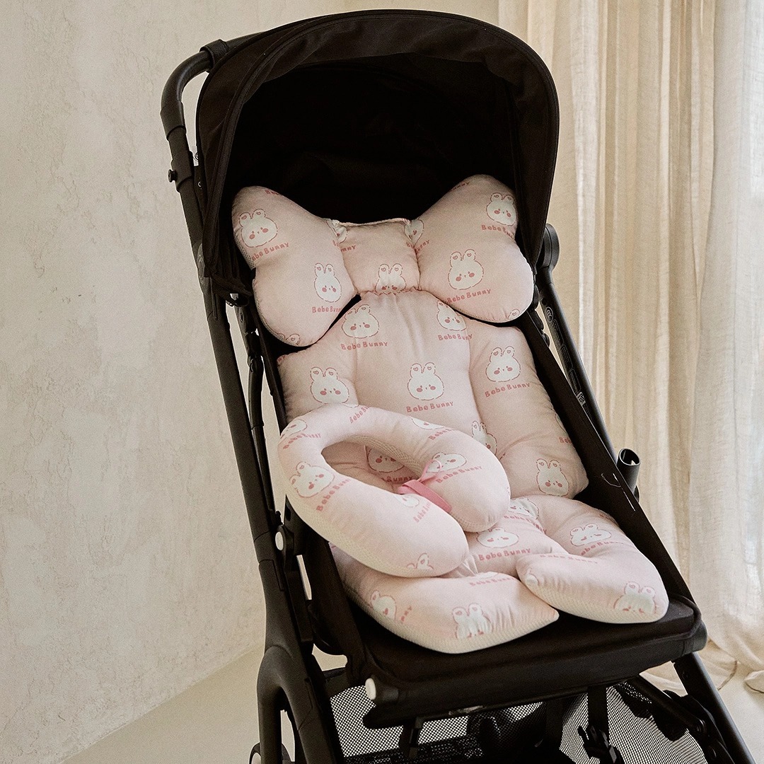 Pastel彩筆綿綿人物系列-嬰兒車墊連頸枕