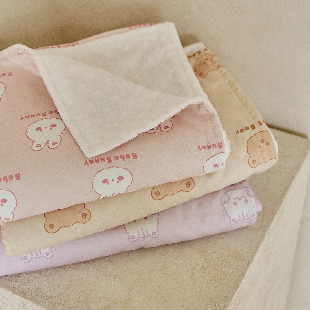 Pastel彩筆綿綿人物系列-微纖維絨毛泡泡薄毯