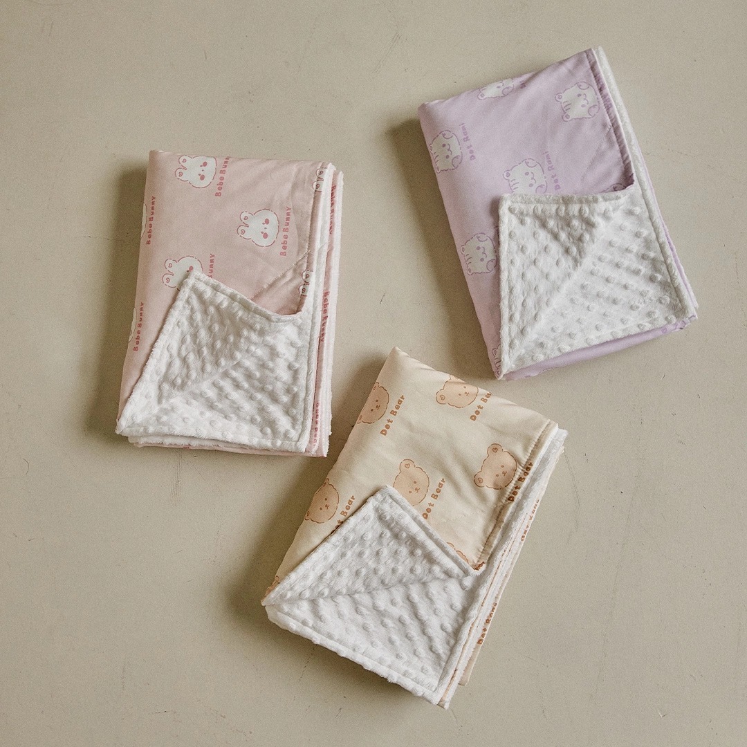 Pastel彩筆綿綿人物系列-微纖維絨毛泡泡薄毯