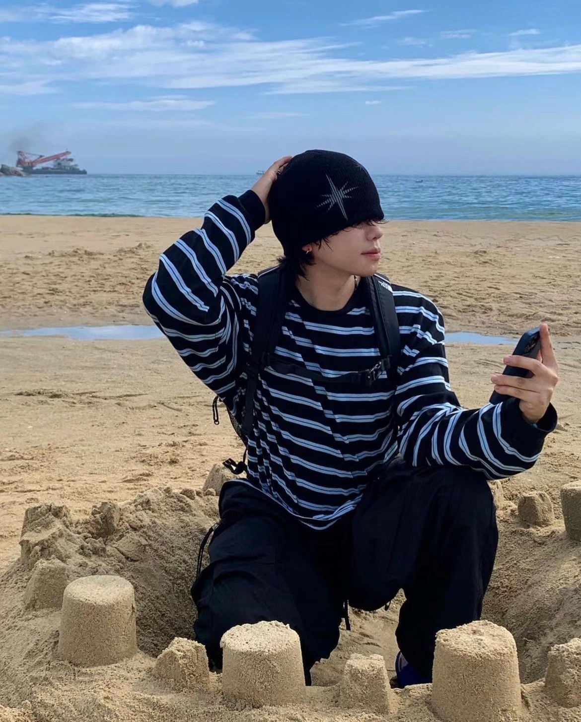 【HERETICS STUDIO 】韓國 고품질 芒星 星星 針織 穿搭必備 帽子 毛帽