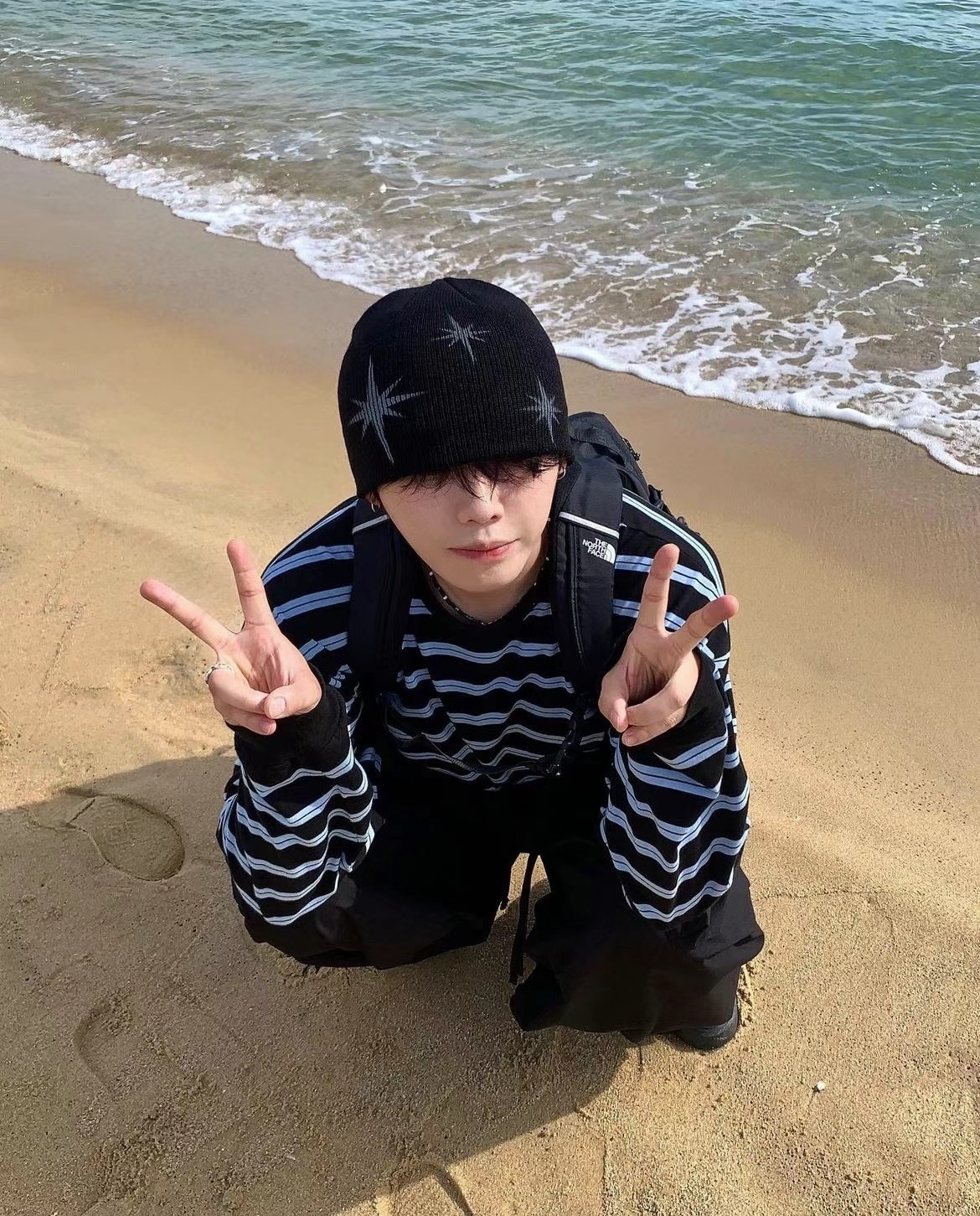 【HERETICS STUDIO 】韓國 고품질 芒星 星星 針織 穿搭必備 帽子 毛帽