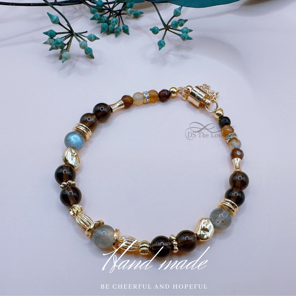 DS The Lovers 設計款 天然水晶『幻灰光影』水晶手鍊