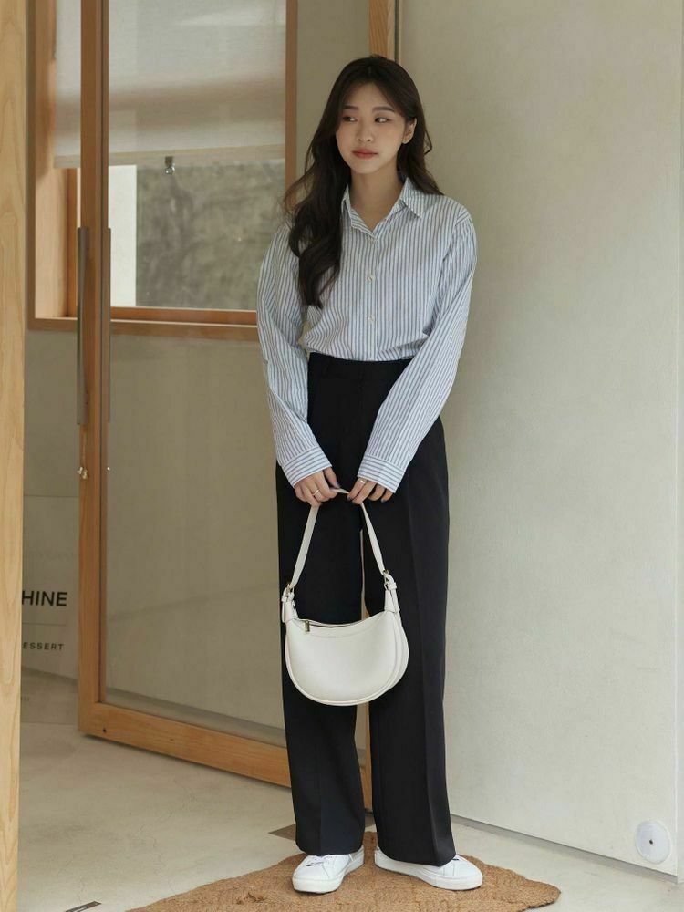日常簡約直條紋襯衫