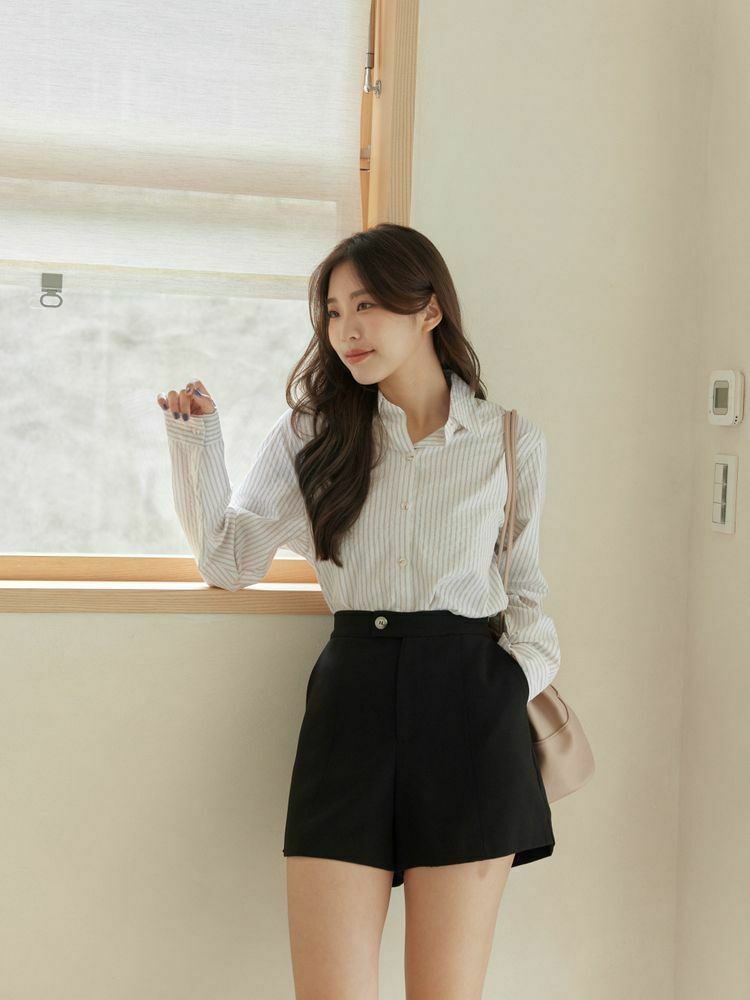日常簡約直條紋襯衫