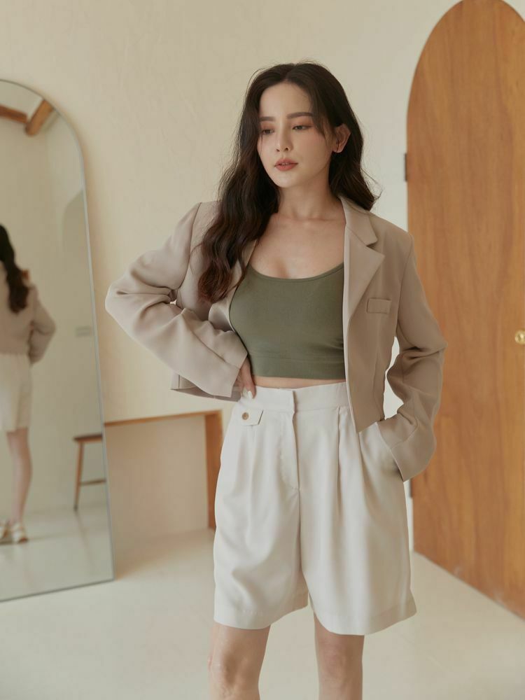 日常棉質短版Bratop