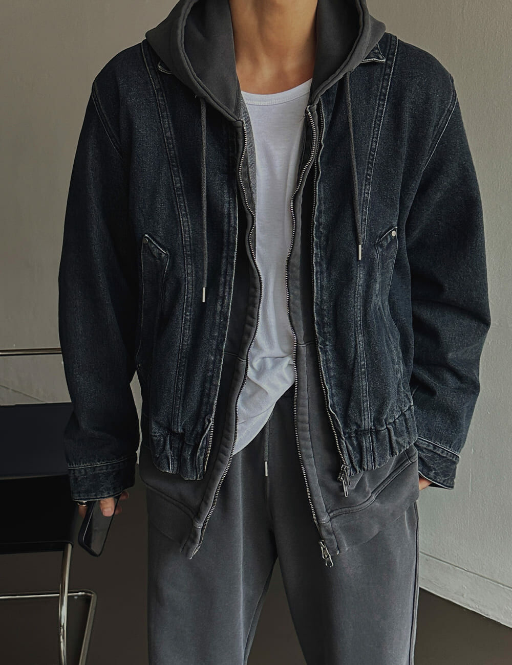 復古剪裁牛仔短款夾克