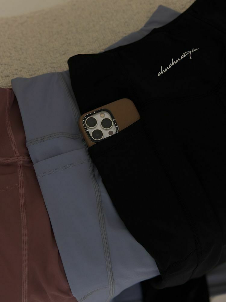 自訂 防捲高腰顯瘦瑜珈褲