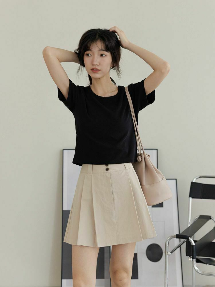 自訂 質感華夫格短tee