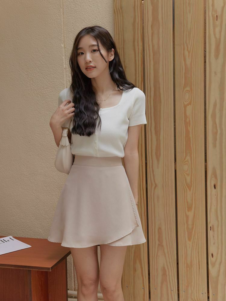 雪紡雙層造型A字褲裙