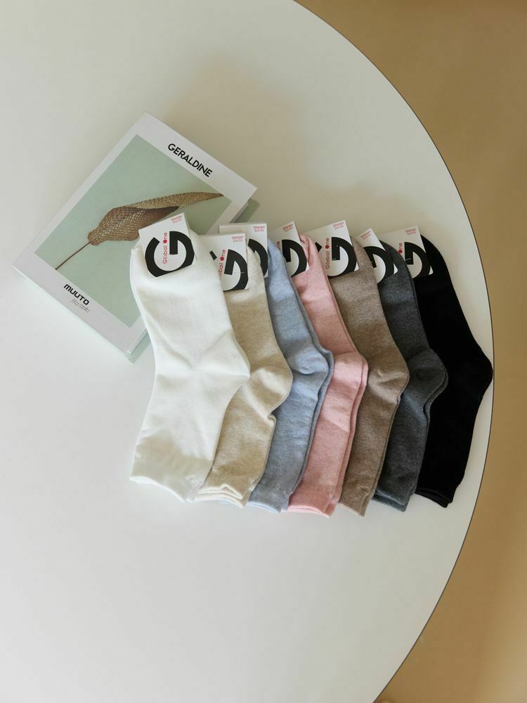 混色親膚休閒長襪