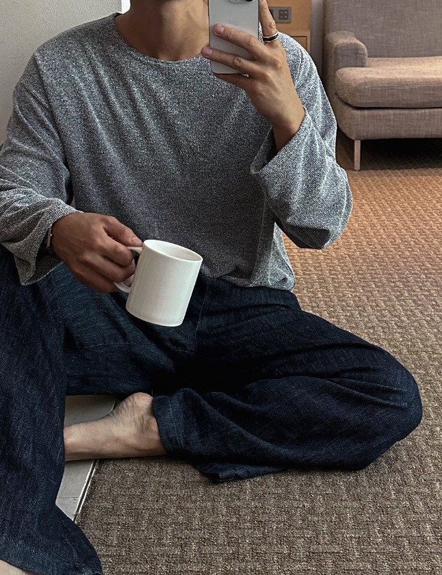 薄款寬鬆長袖針織衫