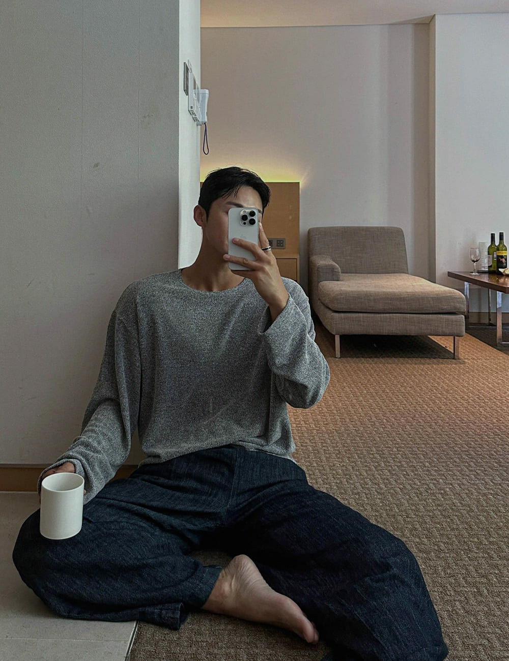 薄款寬鬆長袖針織衫