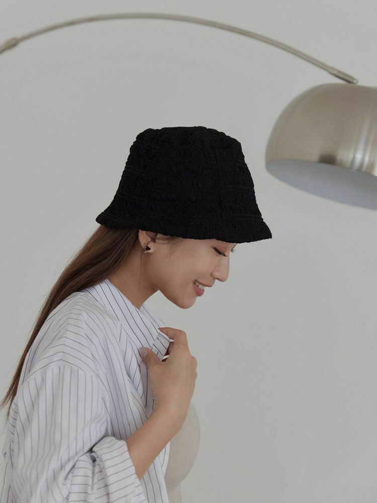 泡泡紗皺摺漁夫帽