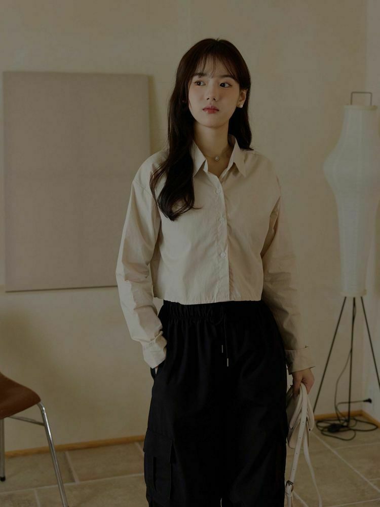 日常簡約短版襯衫