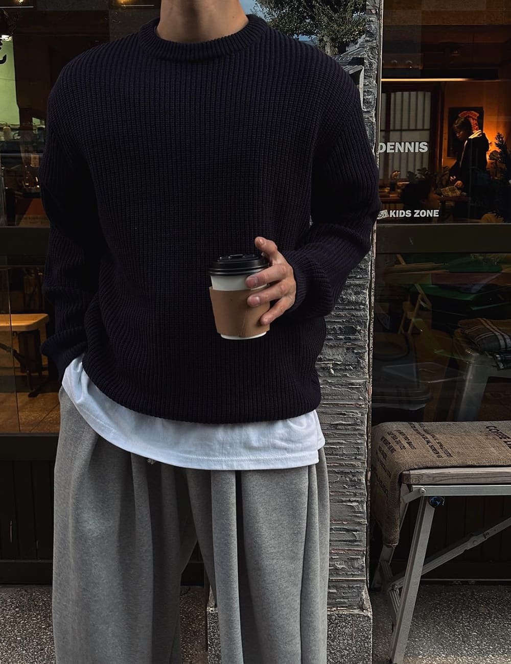 Hachi 圓領寬鬆針織衫