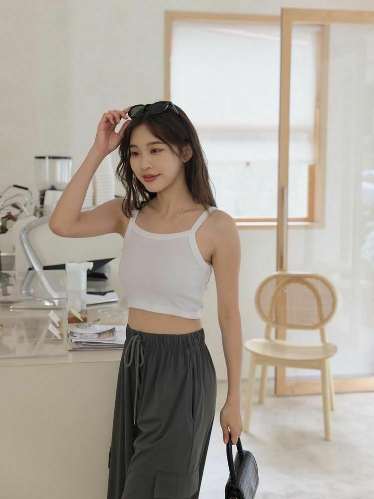 涼爽平口短版背心