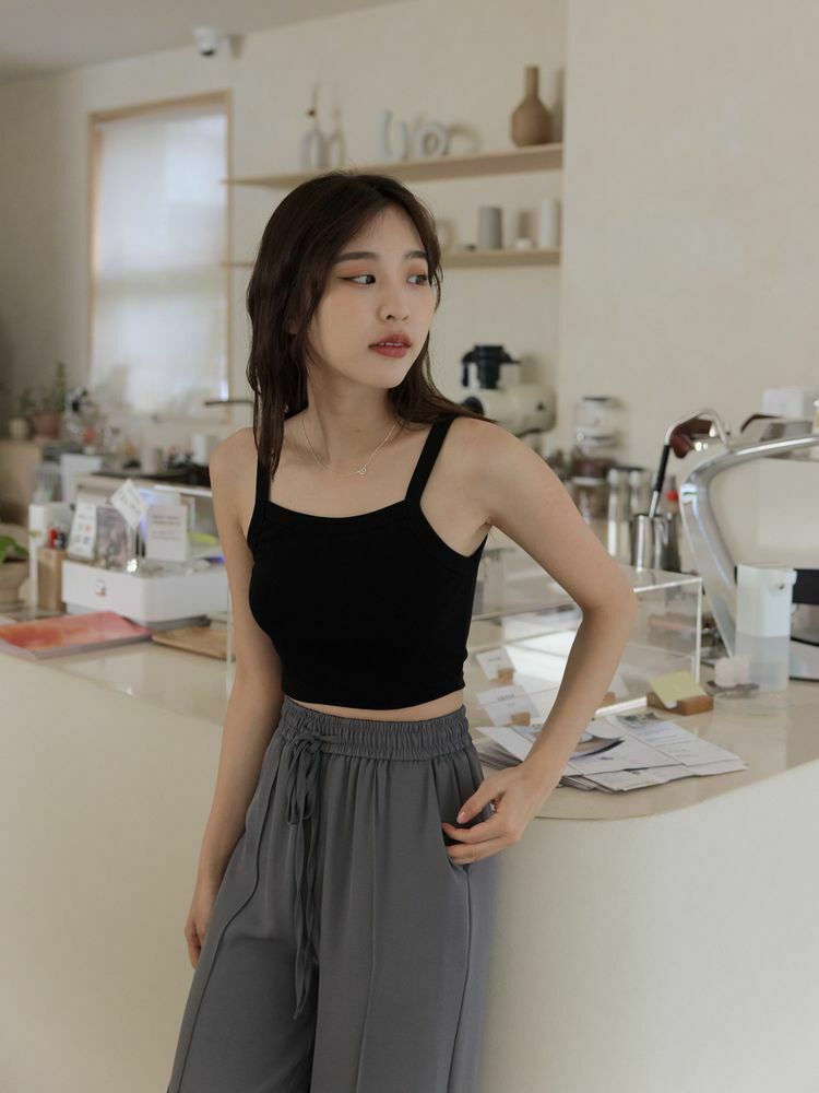 涼爽平口短版背心