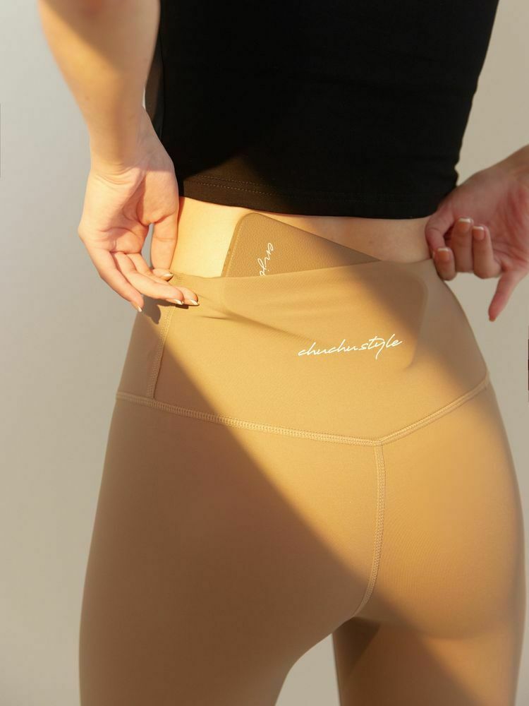 自訂 高腰前交叉瑜珈褲