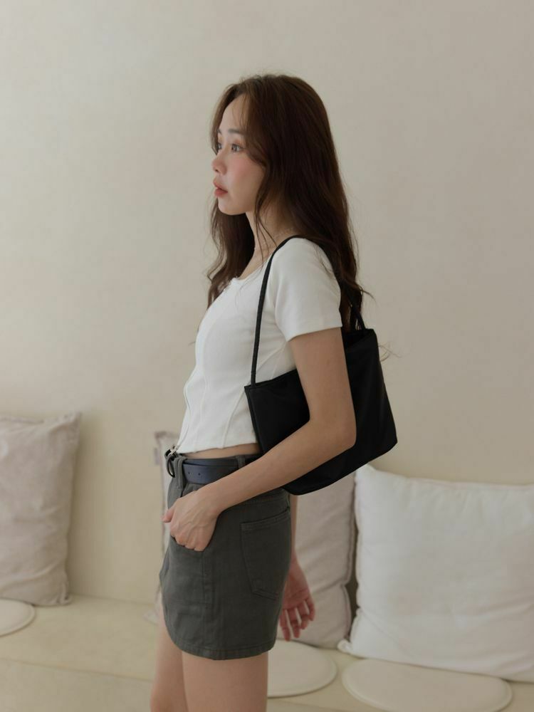 刺繡時髦尼龍腋下包