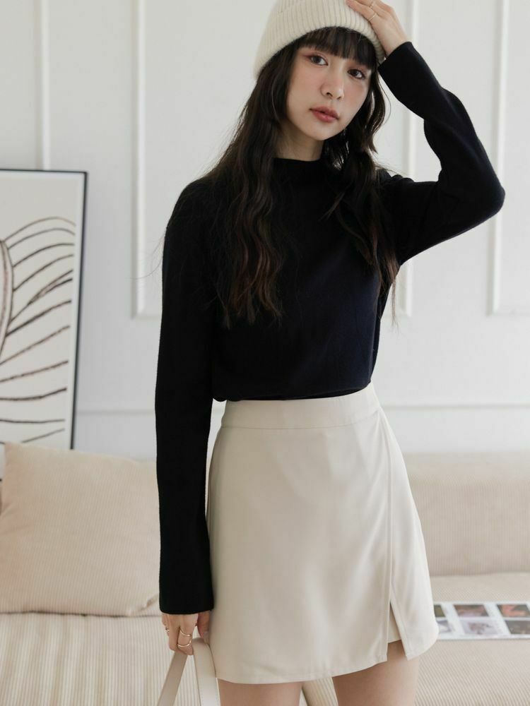 親膚小立領織紋上衣