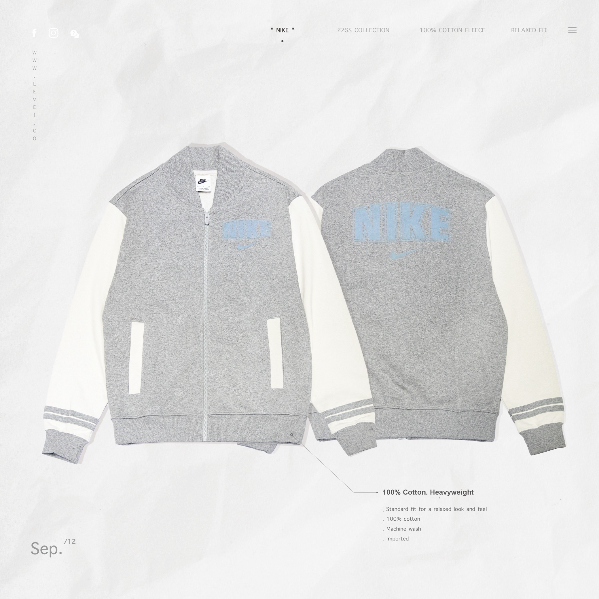 NIKE - Sportswear Fleece Varsity Jacket " FD0479-063 "