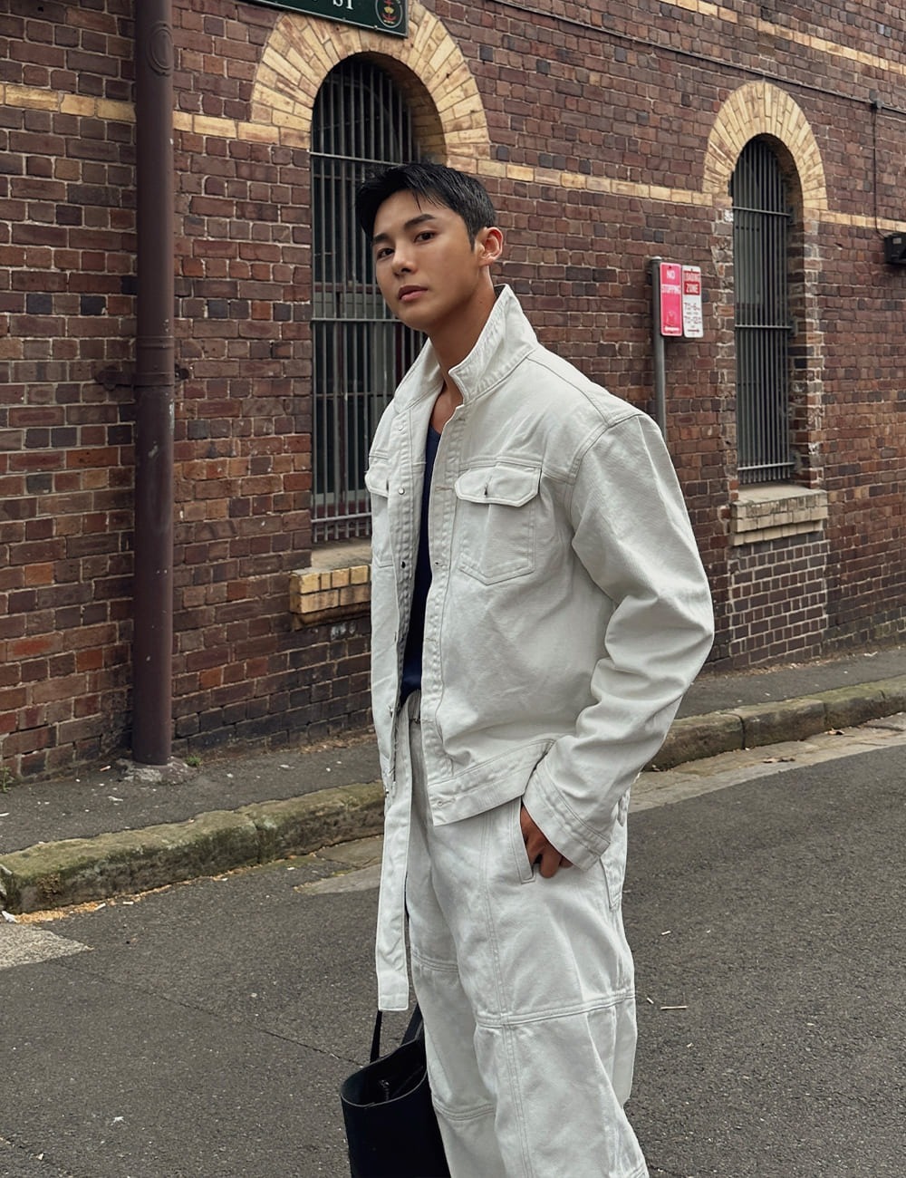 重工車線牛仔夾克外套