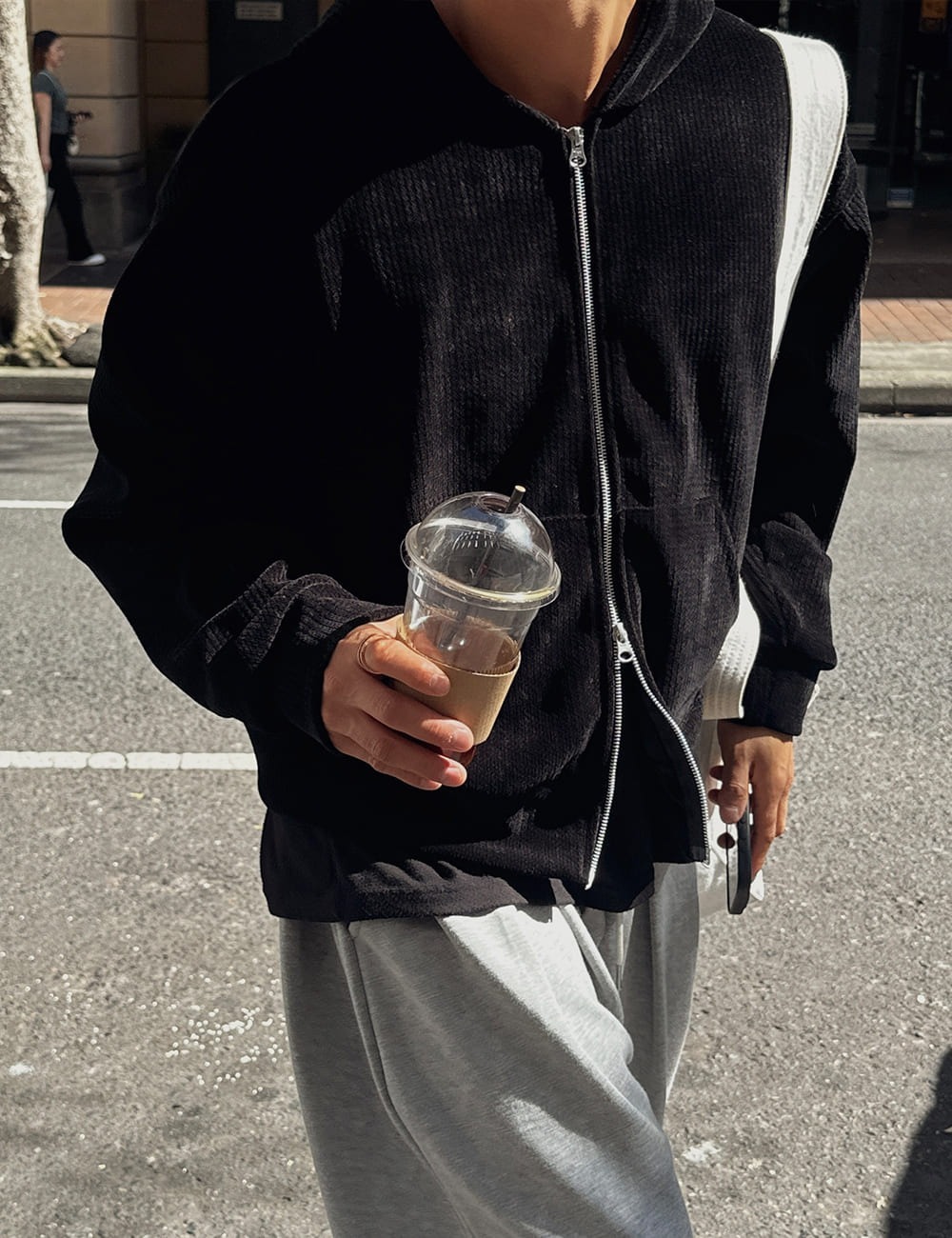 天鵝絨連帽外套