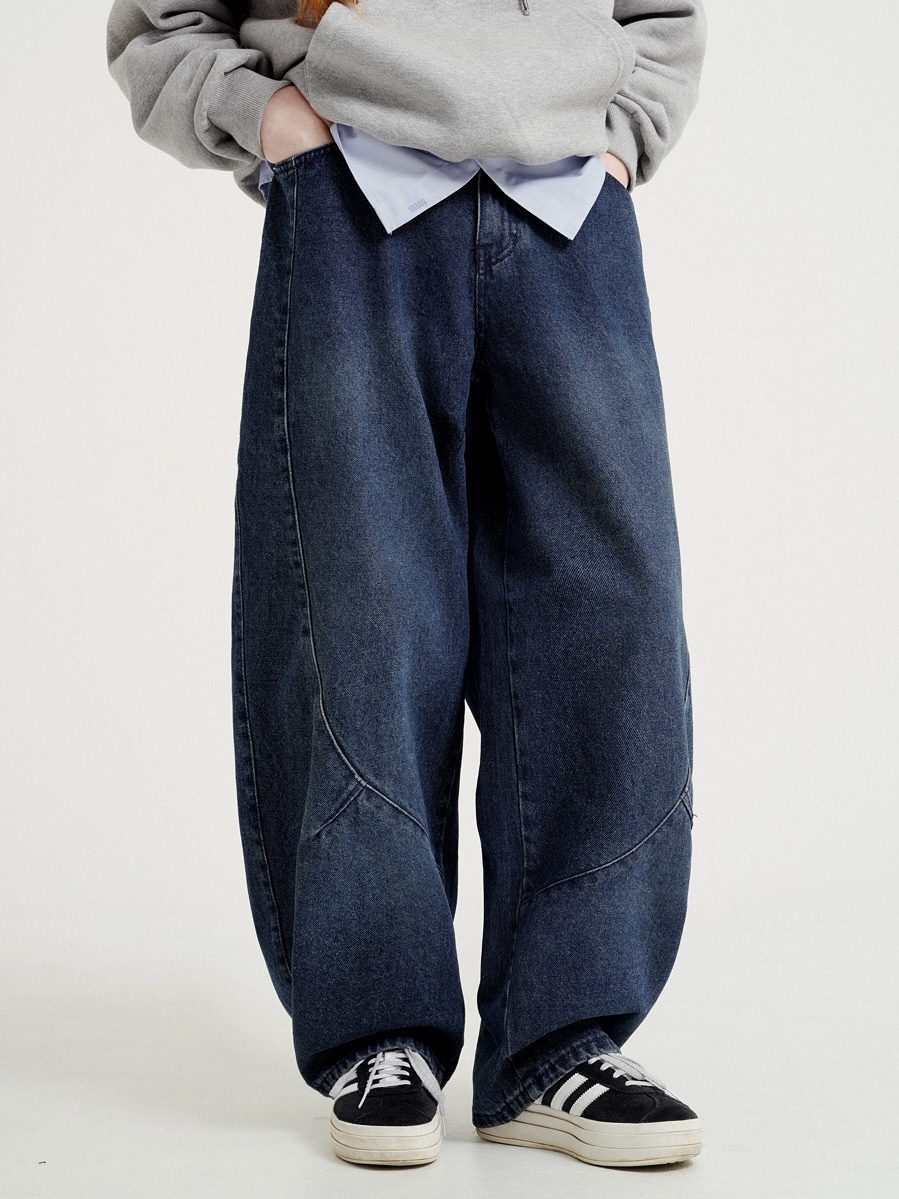 <預購> 韓國WV PROJECT Toast Balloon復古牛仔寬褲