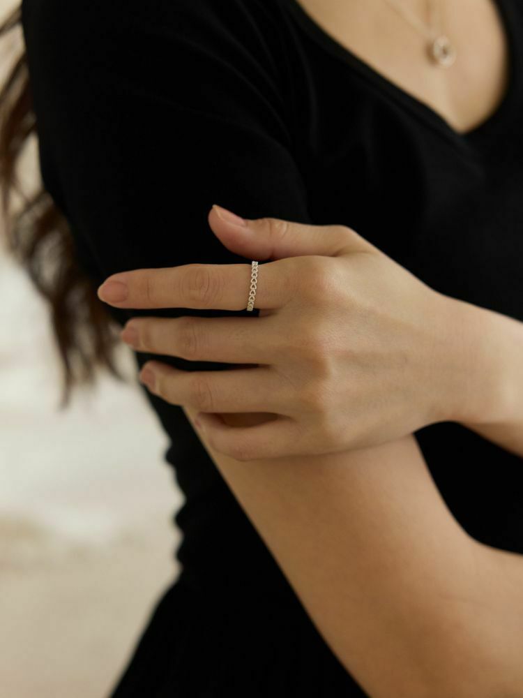 925純銀 愛心鏤空開口戒