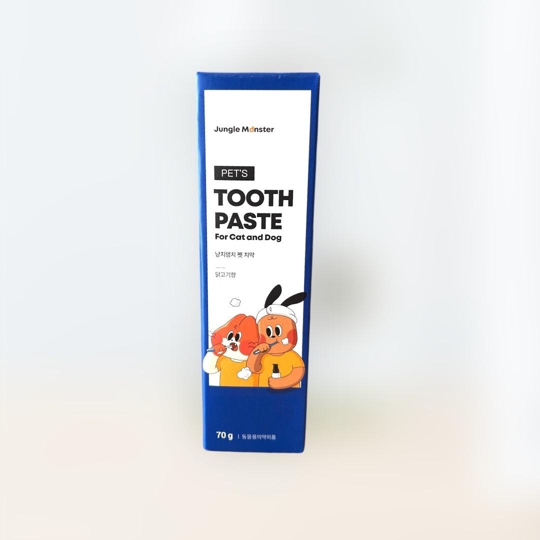 Jungle Monster韓國製雞肉味寵物牙膏 護齒凝膠 70克 (貓狗適用)