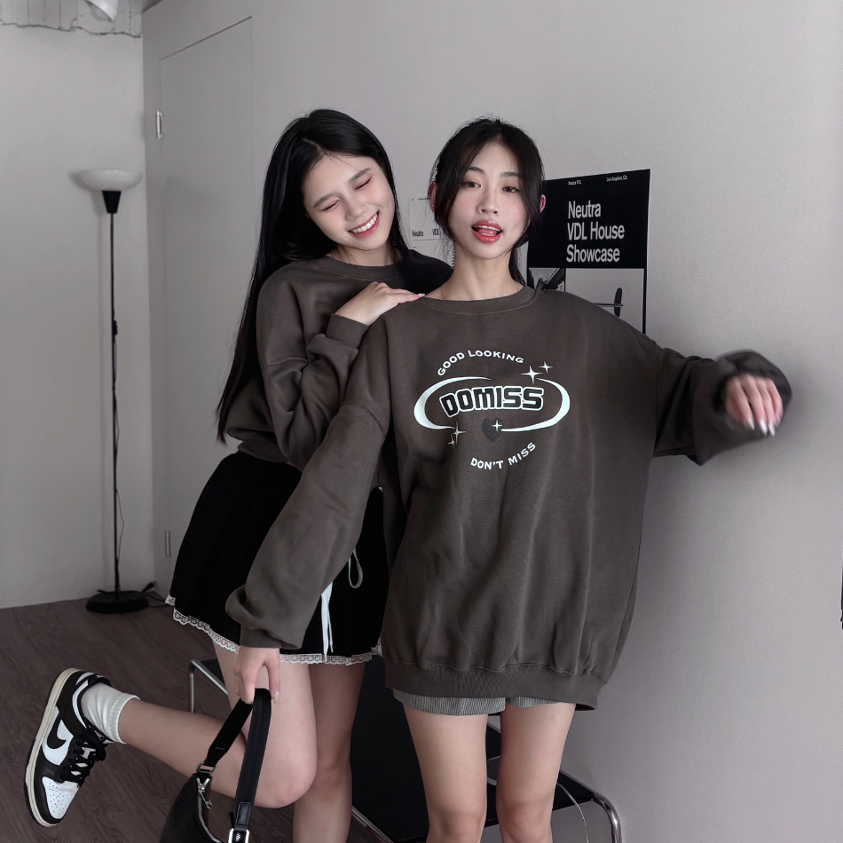 【印花星球】DOMISS自訂-字母衛衣 大學T 情侶裝 閨蜜裝 衛衣(最後現貨)