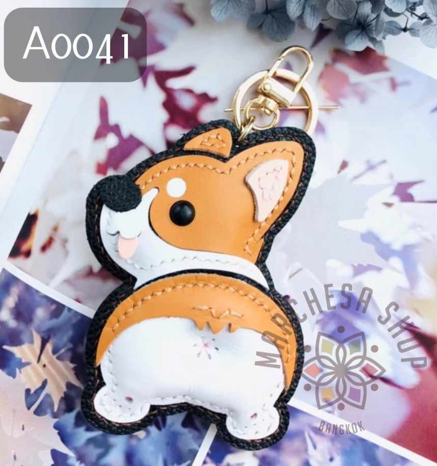 A0041 - 手工全真皮牛皮加羊皮可能哥基鎖匙扣